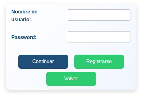 Escriba su usuario y password y presione Continuar