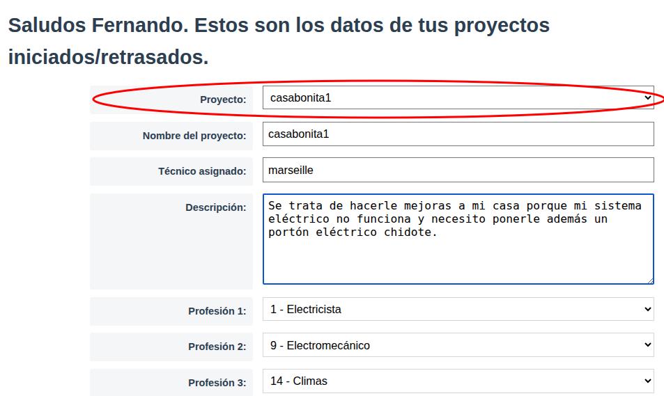Proyectos en curso